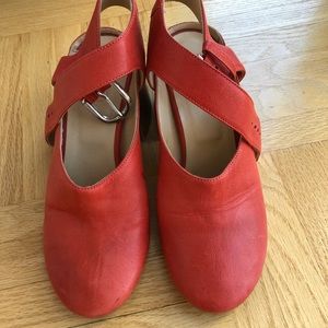 MM6 Maison Martin Margiela red Mary Janes